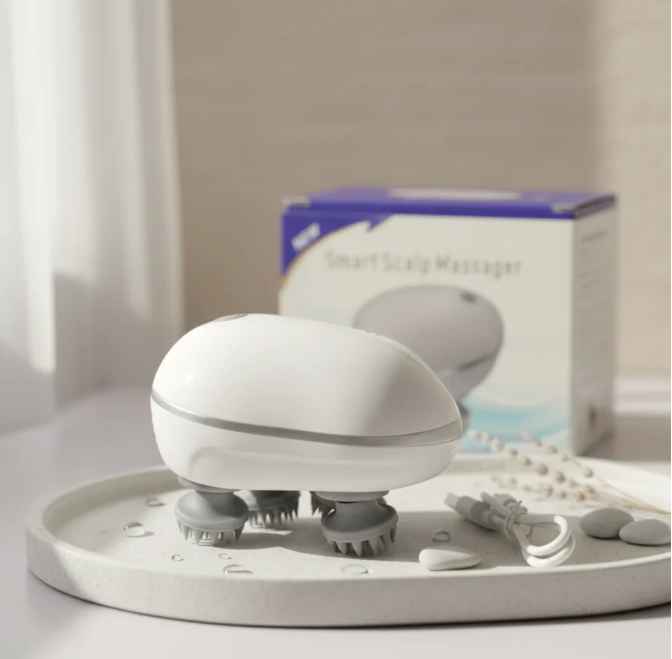Smart Electric Scalp Massager With Soft Silicone Massage Heads